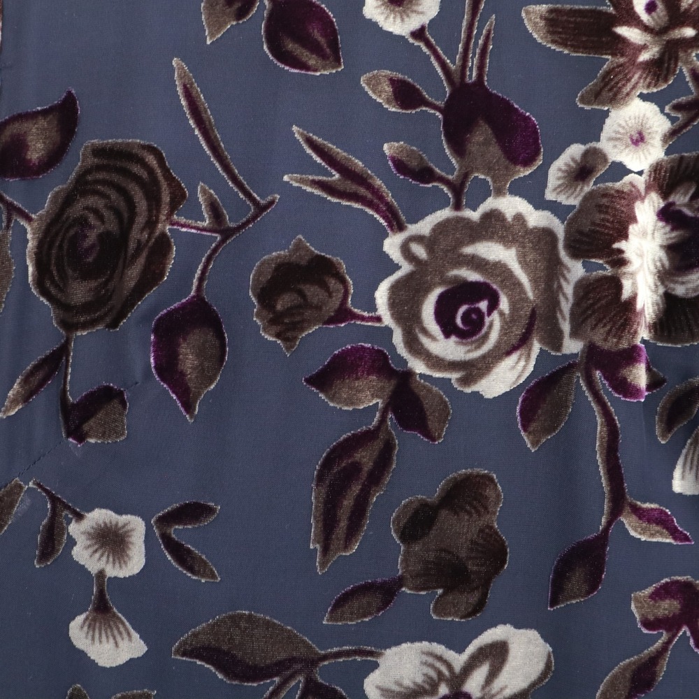 Navy Burnout Floral Dress - Picture 14 of 16